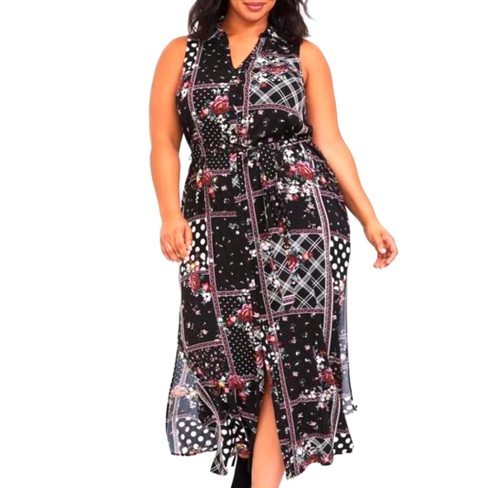 NWT Torrid Floral Patchwork Challis Dress